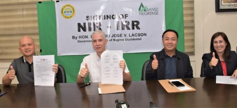 Negros Occidental Gov. Bong Lacson Signs Implementing Rules for Negros Island Region Act with DILG Officials at Provincial Capitol