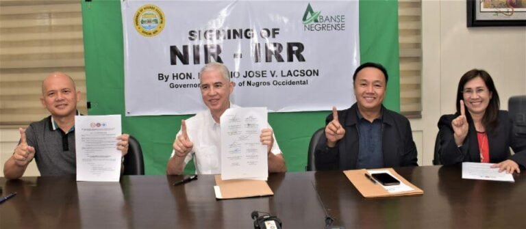 Negros Occidental Gov. Bong Lacson Signs Implementing Rules for Negros Island Region Act with DILG Officials at Provincial Capitol