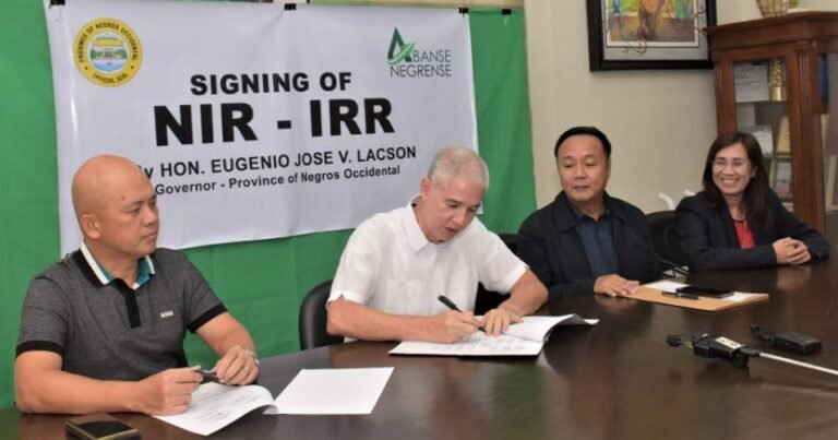 Negros Occidental Gov. Bong Lacson Signs Implementing Rules for Negros Island Region Act with DILG Officials at Provincial Capitol